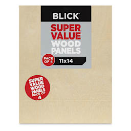 Blick Super Value Wood Panel Pack - 11'' x 14'', Pkg of 4