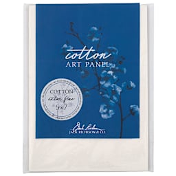 Richeson Cotton Art Panels - Front of 5" x 7" Extra Fine Texture Panel with label
