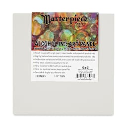 Masterpiece Alcohol Ink Art Panels - 6" x 6", Pkg of 3 front of packge