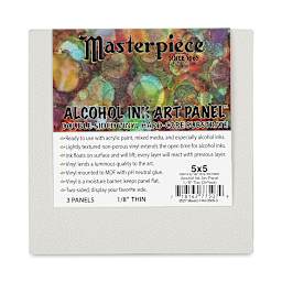 Masterpiece Alcohol Ink Art Panels - 5" x 5", Pkg of 3 front