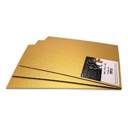 Fredrix Metallic Cut Edge Canvas Panels - Gold, Pkg of 3