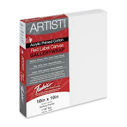 Fredrix Profile Cotton Canvas - 10" x 10", Gallerywrap front side view