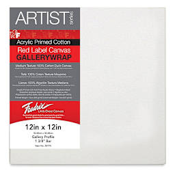 Fredrix Profile Cotton Canvas - 12" x 12", Gallerywrap