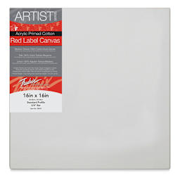 Fredrix Red Label Cotton Canvas - 16" x 16", 3/4" Profile