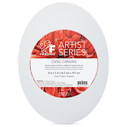 Fredrix Profile Cotton Canvas - 5" x 7", Oval