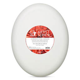 Fredrix Convexo Canvas - 8" x 10", Oval, front of canvas