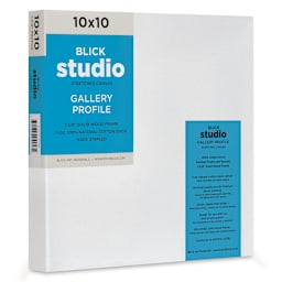 Blick Studio Stretched Cotton Canvas - Gallery Profile, 10" x 10" (side view)