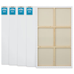 Blick Studio Stretched Cotton Canvas - Gallery Profile, 36" x 60", Pkg of 5 (four fronts, one back)