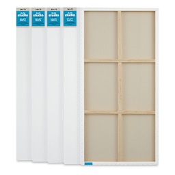 Blick Studio Stretched Cotton Canvas - Gallery Profile, 36" x 72", Pkg of 5 (four fronts, one back)
