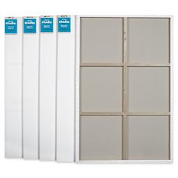 Blick Studio Stretched Cotton Canvas - Gallery Profile, 48" x 72", Pkg of 5 (four fronts, one back)