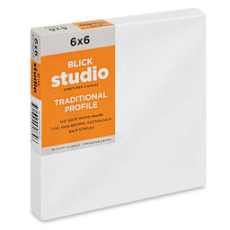 Blick Studio Stretched Cotton Canvas - Traditional Profile, 6" x 6" (side view)
