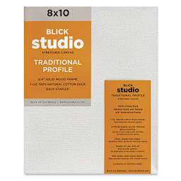 Blick Studio Stretched Cotton Canvas - Traditional Profile, 8" x 10" (front)