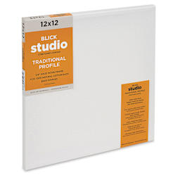 Blick Studio Stretched Cotton Canvas - Traditional Profile, 12" x 12" (side view)