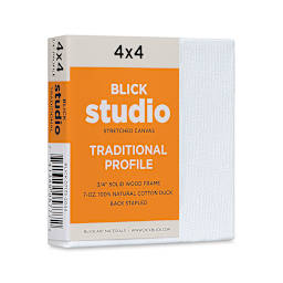 Blick Studio Stretched Cotton Canvas - Traditional Profile, 4" x 4" (side view)