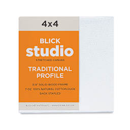 Blick Studio Stretched Cotton Canvas - Traditional Profile, 4" x 4" (front)