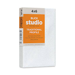Blick Studio Stretched Cotton Canvas - Traditional Profile, 4" x 6" (side view)
