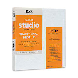 Blick Studio Stretched Cotton Canvas - Traditional Profile, 8" x 8" (side-view)