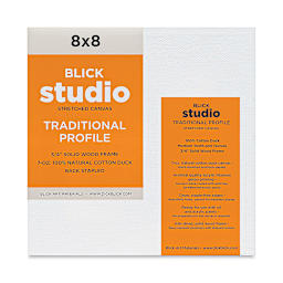 Blick Studio Stretched Cotton Canvas - Traditional Profile, 8" x 8" (front)