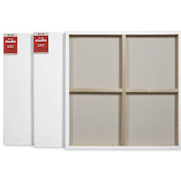 Blick Studio Stretched Cotton Canvas - Museum Profile, 48" x 48", Pkg of 3 (two fronts, one back)