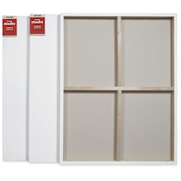 Blick Studio Stretched Cotton Canvas - Museum Profile, 48" x 60", Pkg of 3 (two fronts, one back)