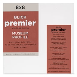 Blick Premier Stretched Cotton Canvas - Museum Profile, Splined, 8" x 8", front