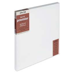 Blick Premier Stretched Cotton Canvas - Museum Profile, Splined, 24" x 24" (side view)