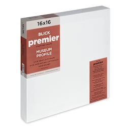 Blick Premier Stretched Cotton Canvas - Museum Profile, 16" x 16" (side-view)