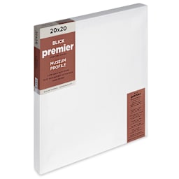 Blick Premier Stretched Cotton Canvas - Museum Profile, Splined, 20" x 20" (side view)