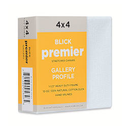 Blick Premier Stretched Cotton Canvas - Gallery Profile, Splined, 4" x 4" (side view)