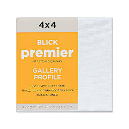 Blick Premier Stretched Cotton Canvas - Gallery Profile, Splined, 4" x 4"