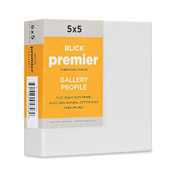 Blick Premier Stretched Cotton Canvas - Gallery Profile, Splined, 5" x 5" (side view)