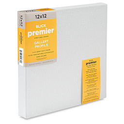 Blick Premier Stretched Cotton Canvas - Gallery Profile, 12" x 12" (side-view)
