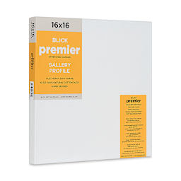 Blick Premier Stretched Cotton Canvas - Gallery Profile, Splined, 16" x 16" (side view)