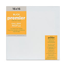Blick Premier Stretched Cotton Canvas - Gallery Profile, Splined, 16" x 16" (front)