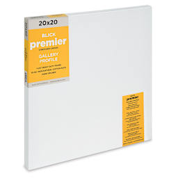 Blick Premier Stretched Cotton Canvas - Gallery Profile, Splined, 20" x 20" (side view)