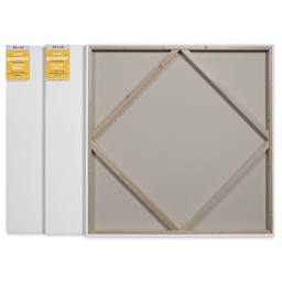 Blick Premier Stretched Cotton Canvas - Gallery Profile, Splined, 48" x 48", Pkg of 3 (two fronts, one back)