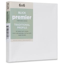 Blick Premier Stretched Cotton Canvas - Traditional Profile, Splined, 6" x 6"