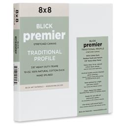 Blick Premier Stretched Cotton Canvas - Traditional Profile, Splined, 8" x 8"