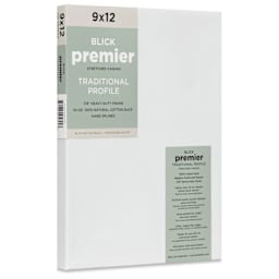Blick Premier Stretched Cotton Canvas - Traditional Profile, Splined, 9" x 12"