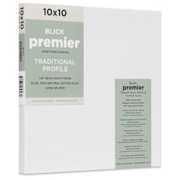 Blick Premier Stretched Cotton Canvas - Traditional Profile, Splined, 10" x 10"