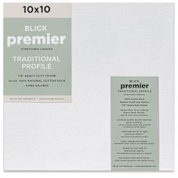 Blick Premier Stretched Cotton Canvas - Traditional Profile, Splined, 10" x 10", front