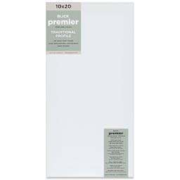 Blick Premier Stretched Cotton Canvas - Traditional Profile, Splined, 10" x 20", front