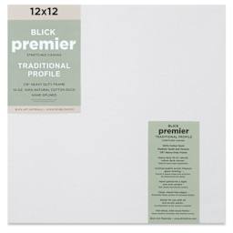 Blick Premier Stretched Cotton Canvas - Traditional Profile, Splined, 12" x 12", front