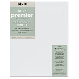 Blick Premier Stretched Cotton Canvas - Traditional Profile, Splined, 14" x 18", front