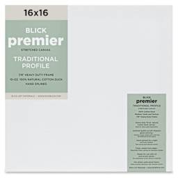 Blick Premier Stretched Cotton Canvas - Traditional Profile, Splined, 16" x 16", front