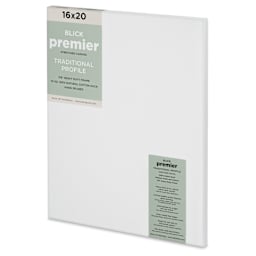 Blick Premier Stretched Cotton Canvas - Traditional Profile, Splined, 16" x 20"