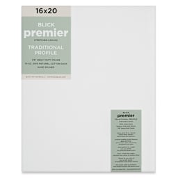 Blick Premier Stretched Cotton Canvas - Traditional Profile, Splined, 16" x 20", front
