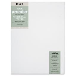 Blick Premier Stretched Cotton Canvas - Traditional Profile, Splined, 18" x 24", front