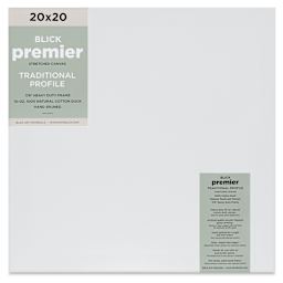 Blick Premier Stretched Cotton Canvas - Traditional Profile, Splined, 20" x 20", front