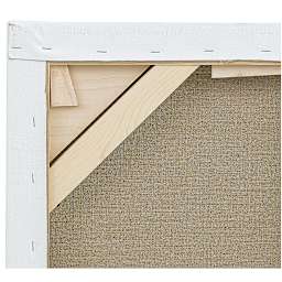 Elite Heavyweight Acrylic Primed Linen Canvas - Closeup of corner brace and keys
